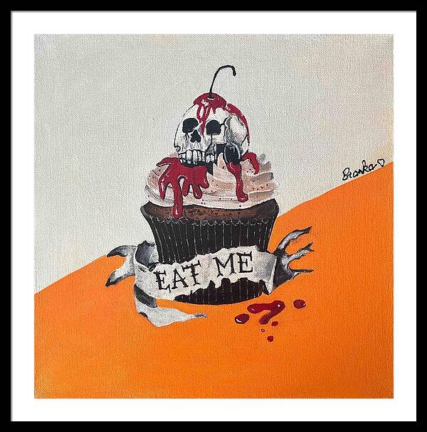 Halloween Eat Me Cupcake - Framed Print