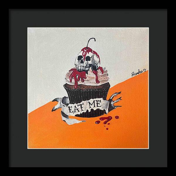 Halloween Eat Me Cupcake - Framed Print