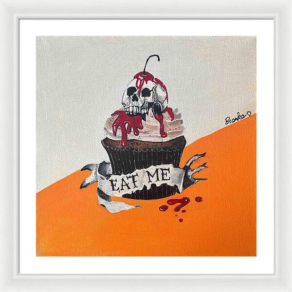 Halloween Eat Me Cupcake - Framed Print