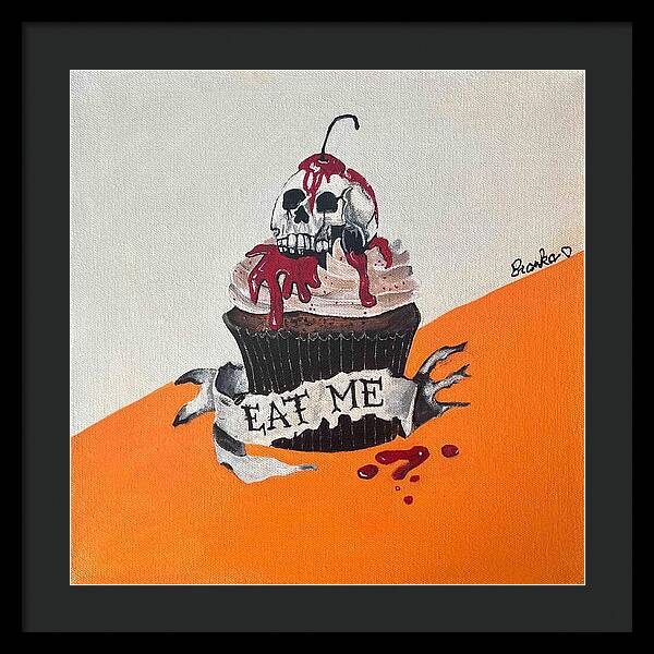 Halloween Eat Me Cupcake - Framed Print