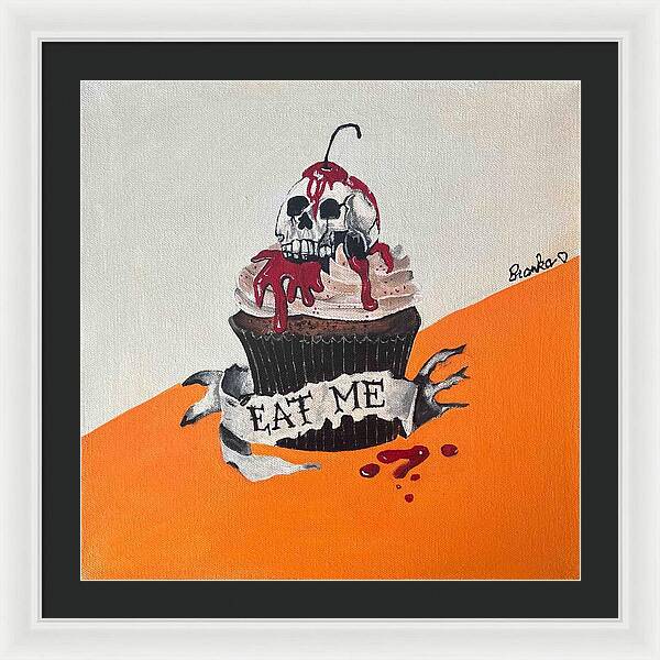 Halloween Eat Me Cupcake - Framed Print