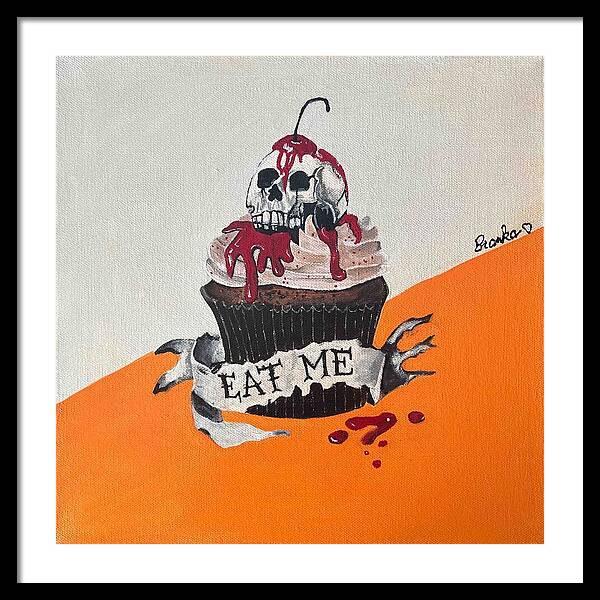 Halloween Eat Me Cupcake - Framed Print