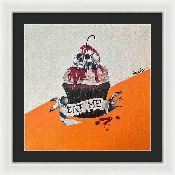 Halloween Eat Me Cupcake - Framed Print