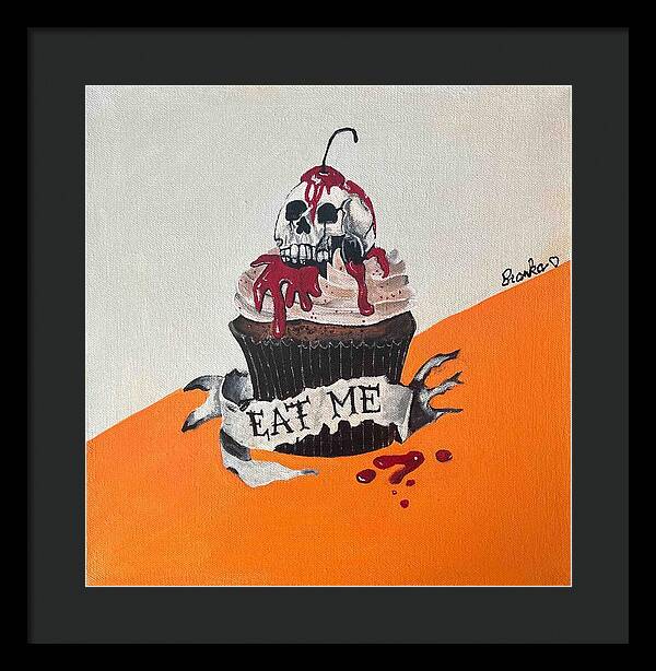 Halloween Eat Me Cupcake - Framed Print