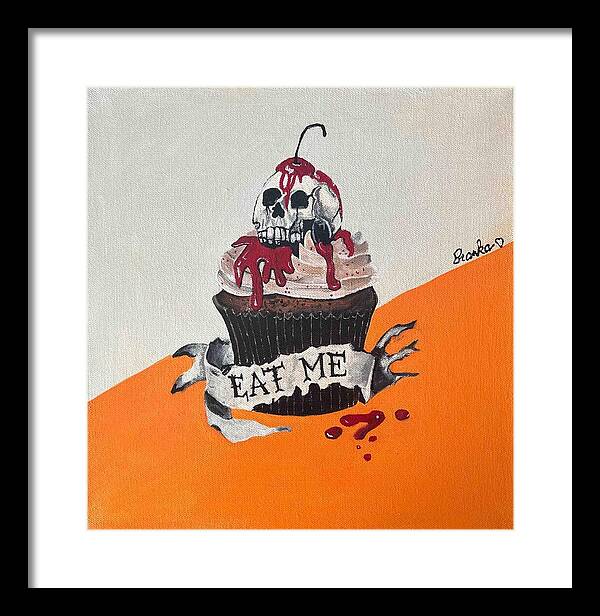 Halloween Eat Me Cupcake - Framed Print