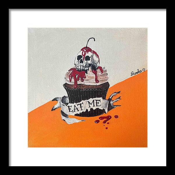 Halloween Eat Me Cupcake - Framed Print