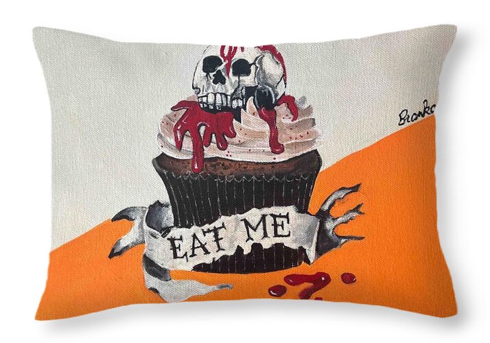 Halloween Eat Me Cupcake - Throw Pillow