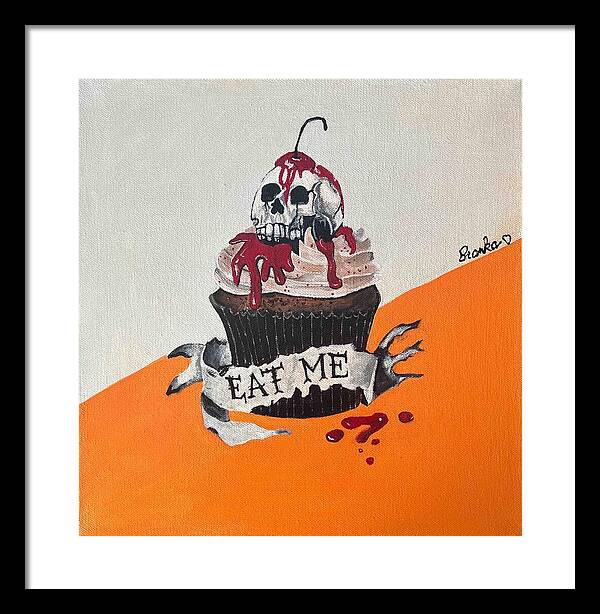 Halloween Eat Me Cupcake - Framed Print