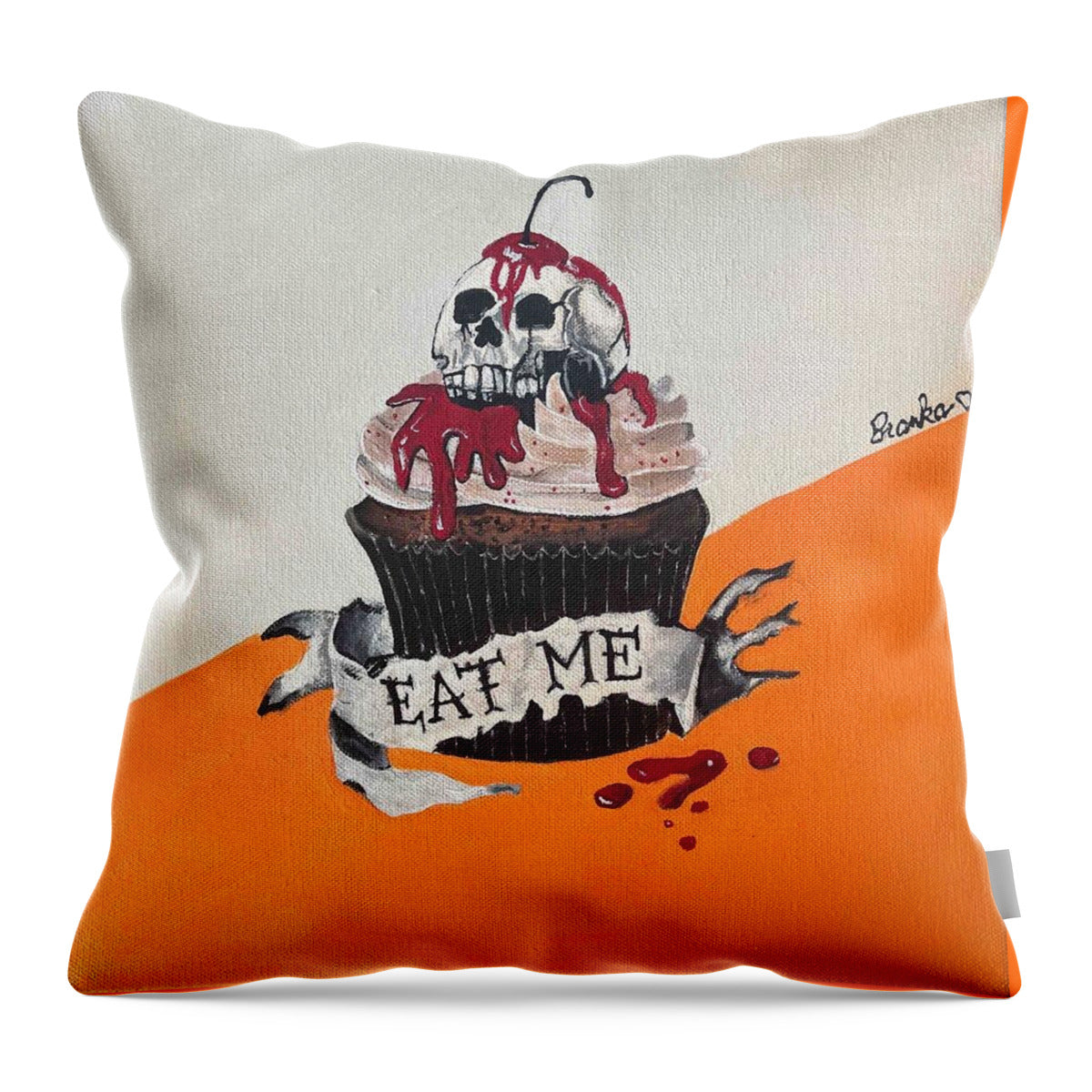 Halloween Eat Me Cupcake - Throw Pillow