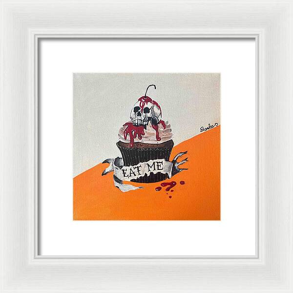 Halloween Eat Me Cupcake - Framed Print