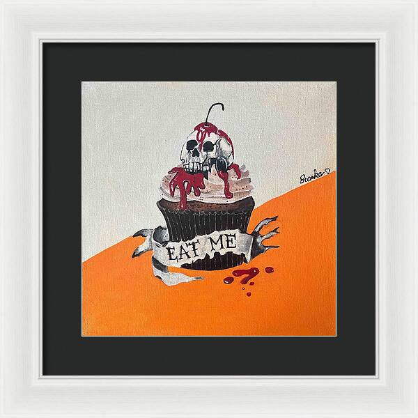 Halloween Eat Me Cupcake - Framed Print