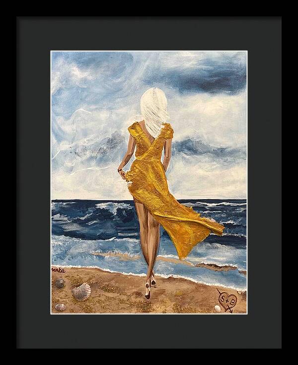 Sandy on the Beach - Framed Print