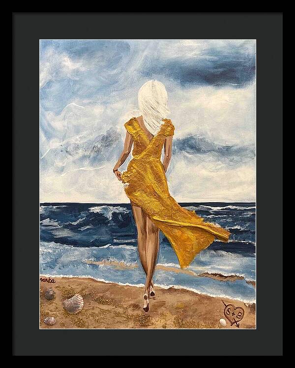 Sandy on the Beach - Framed Print