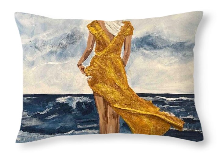 Sandy on the Beach - Throw Pillow