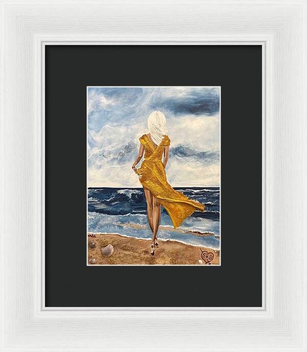 Sandy on the Beach - Framed Print