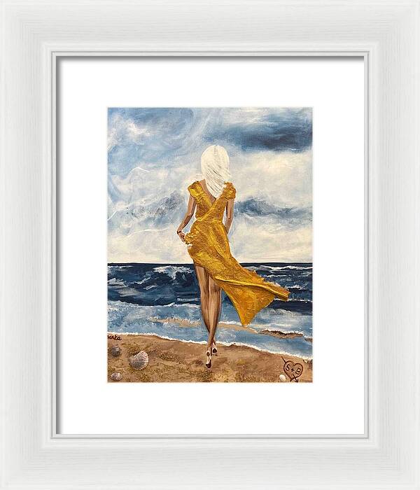 Sandy on the Beach - Framed Print