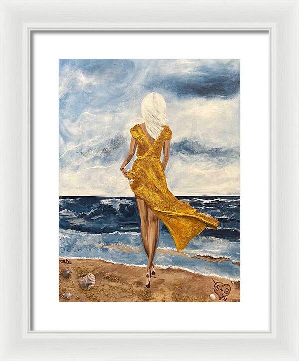 Sandy on the Beach - Framed Print