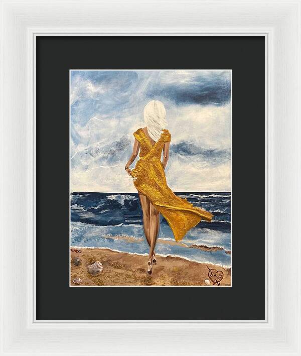 Sandy on the Beach - Framed Print