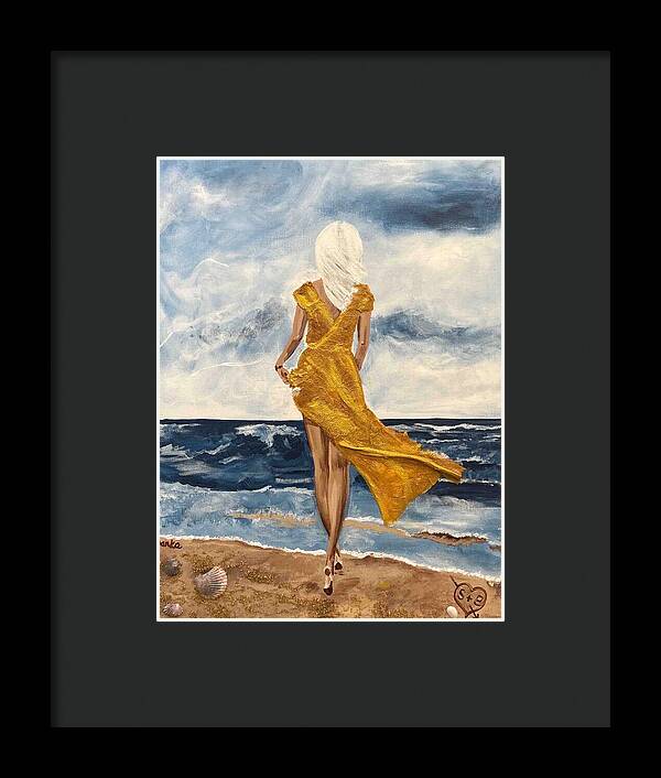 Sandy on the Beach - Framed Print