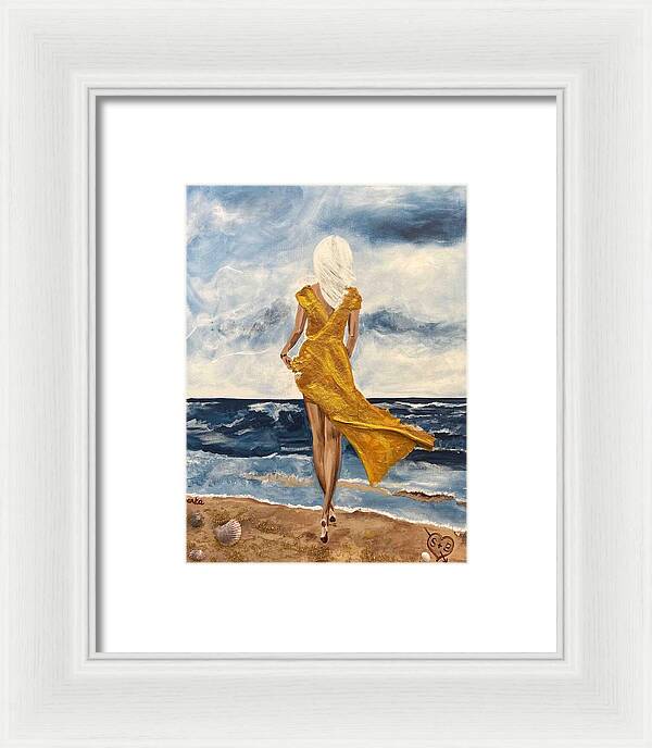 Sandy on the Beach - Framed Print