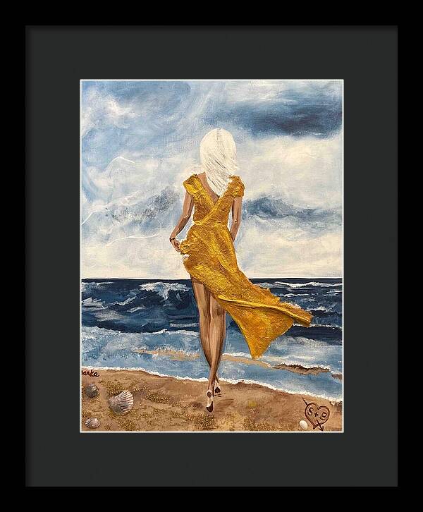 Sandy on the Beach - Framed Print