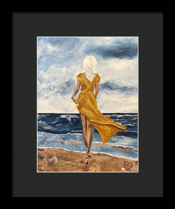 Sandy on the Beach - Framed Print