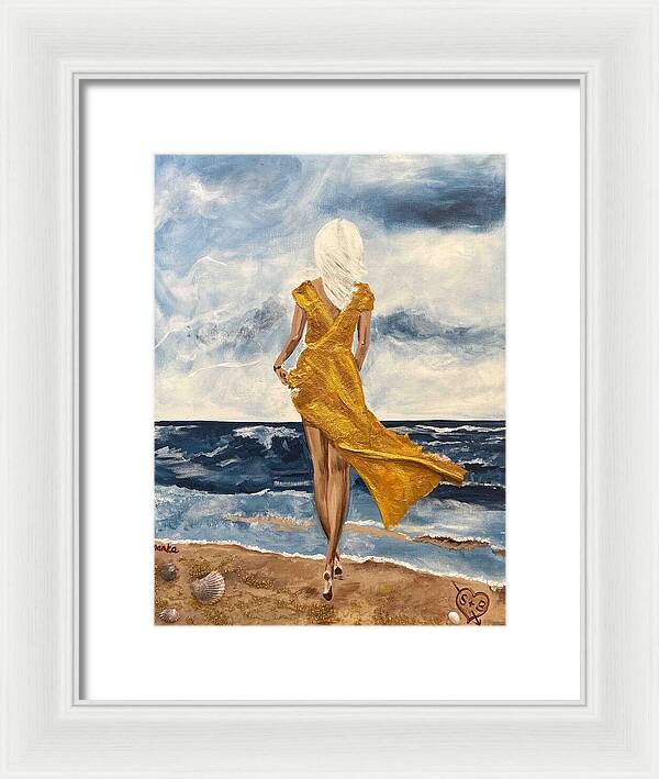 Sandy on the Beach - Framed Print