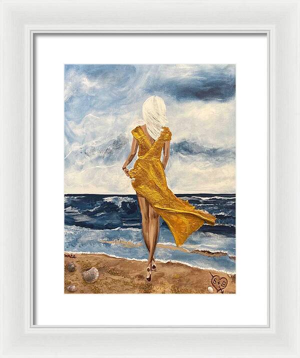 Sandy on the Beach - Framed Print