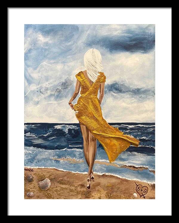 Sandy on the Beach - Framed Print