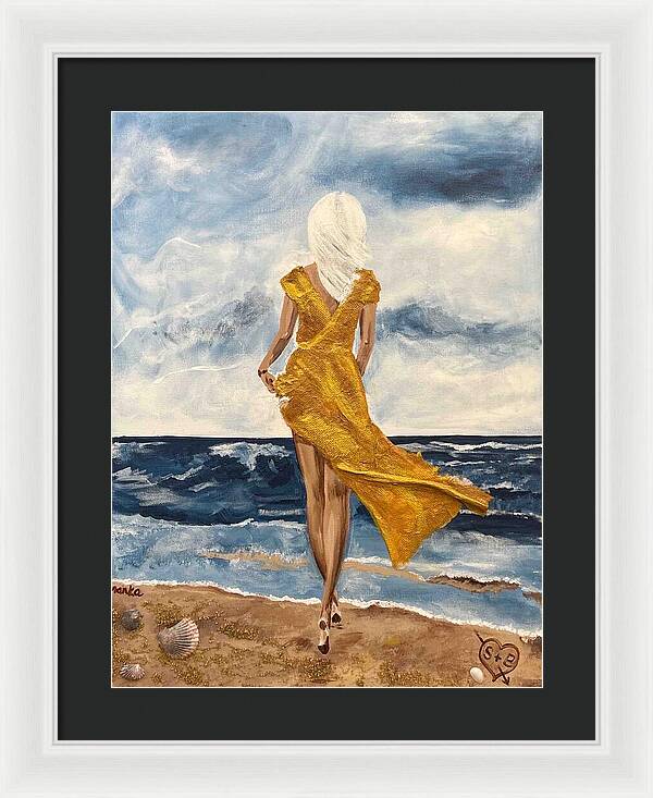 Sandy on the Beach - Framed Print