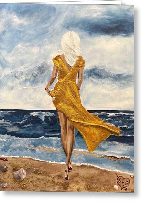 Sandy on the Beach - Greeting Card