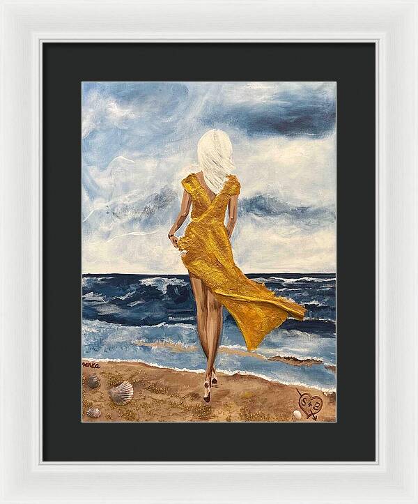 Sandy on the Beach - Framed Print