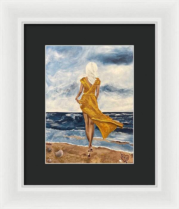 Sandy on the Beach - Framed Print