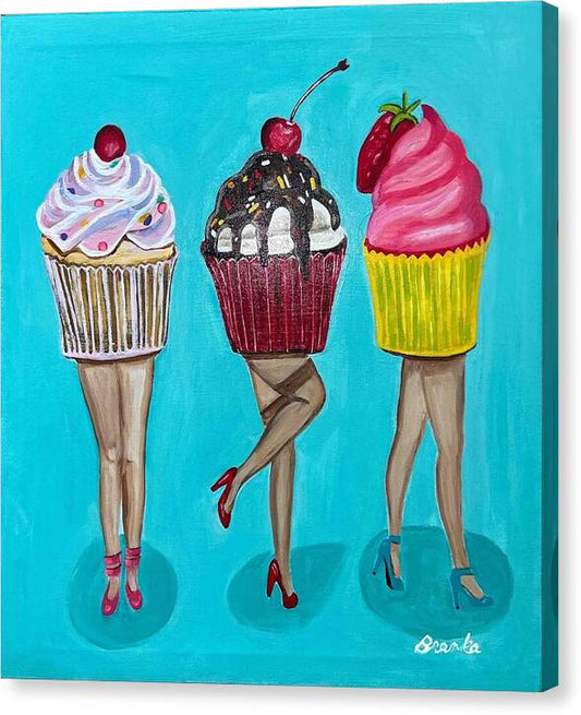 Sweet Cakes Triple Treats - Canvas Print