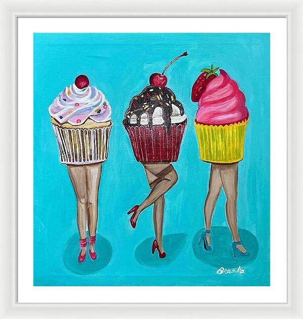 Sweet Cakes Triple Treats - Framed Print