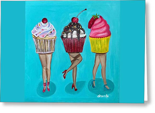 Sweet Cakes Triple Treats - Greeting Card