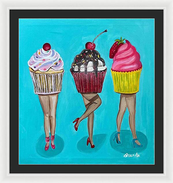 Sweet Cakes Triple Treats - Framed Print