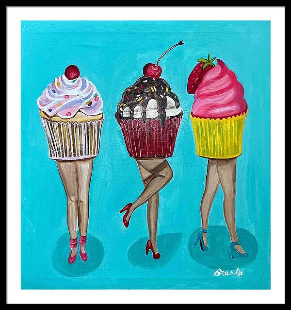 Sweet Cakes Triple Treats - Framed Print