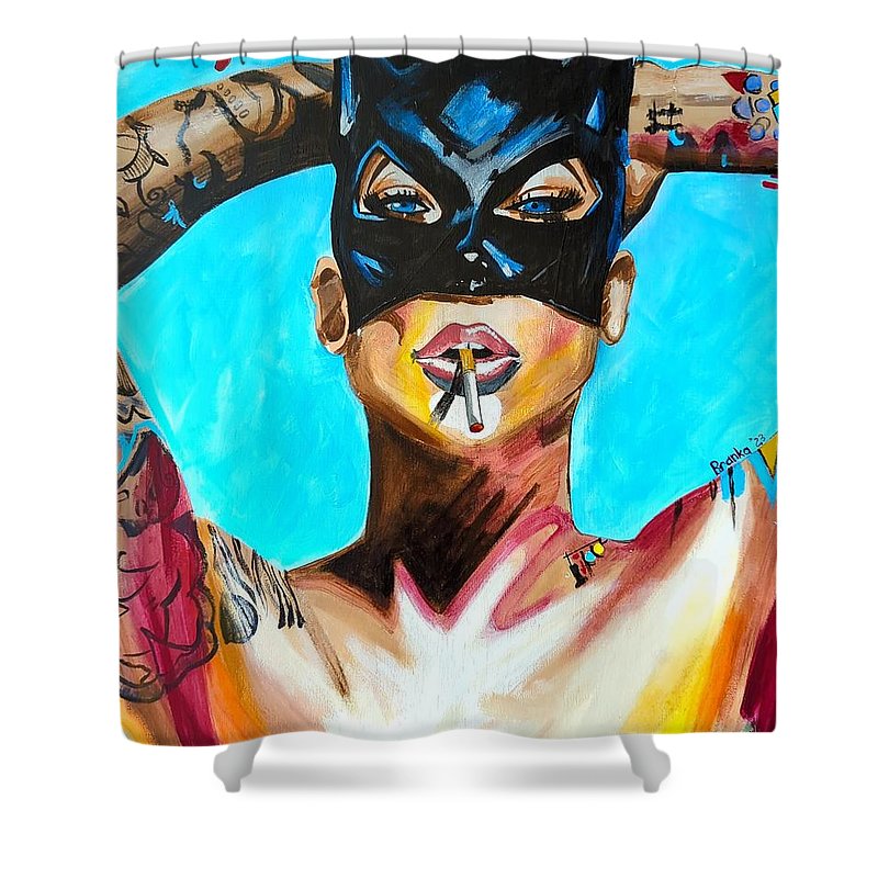 Bat Girl - Shower Curtain