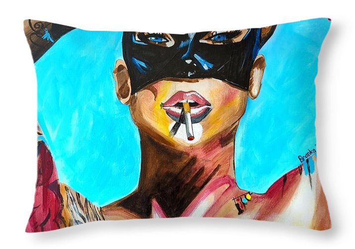 Bat Girl - Throw Pillow