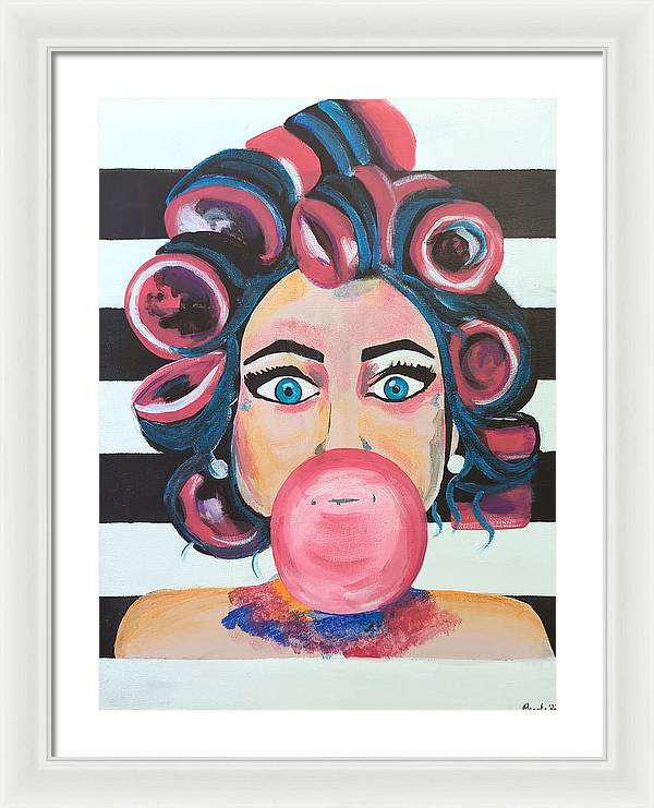 Bubblegum Barb - Framed Print