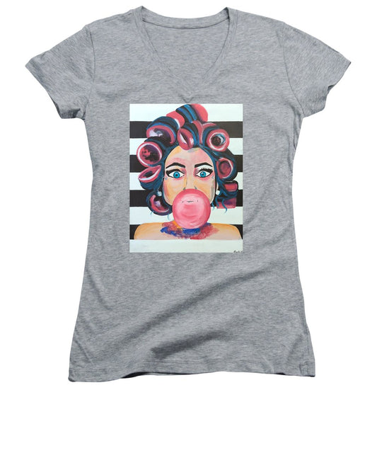 Bubblegum Barb - Women's V-Neck