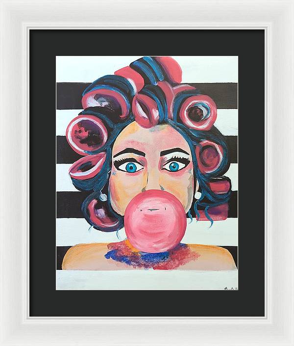 Bubblegum Barb - Framed Print