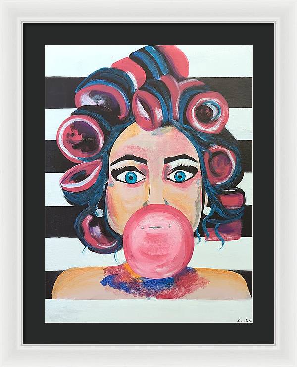 Bubblegum Barb - Framed Print