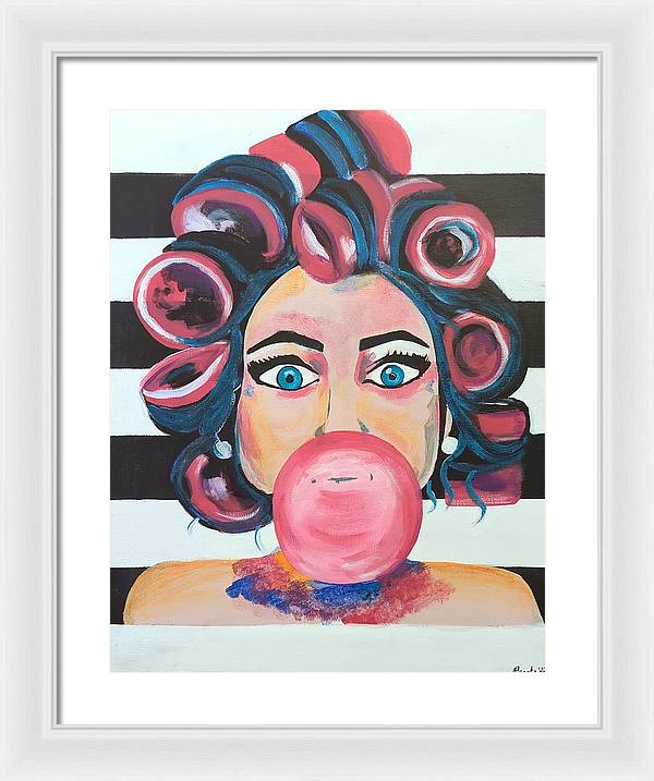 Bubblegum Barb - Framed Print