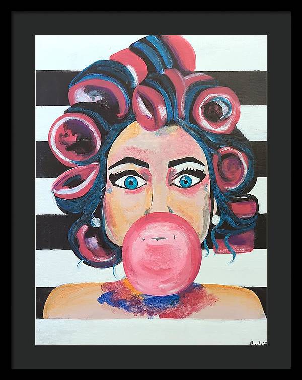 Bubblegum Barb - Framed Print