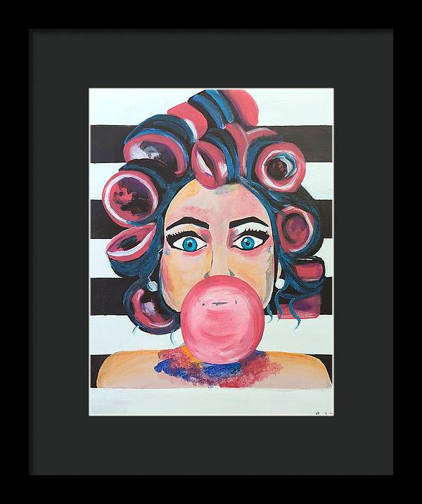 Bubblegum Barb - Framed Print