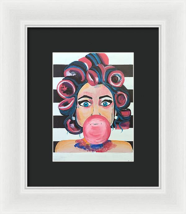 Bubblegum Barb - Framed Print