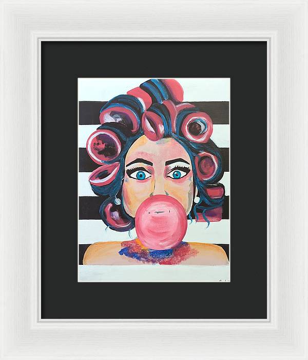 Bubblegum Barb - Framed Print