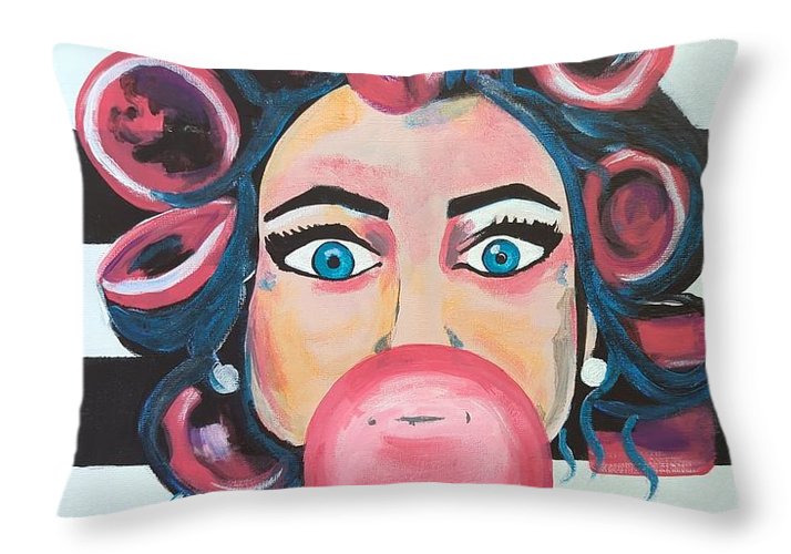 Bubblegum Barb - Throw Pillow